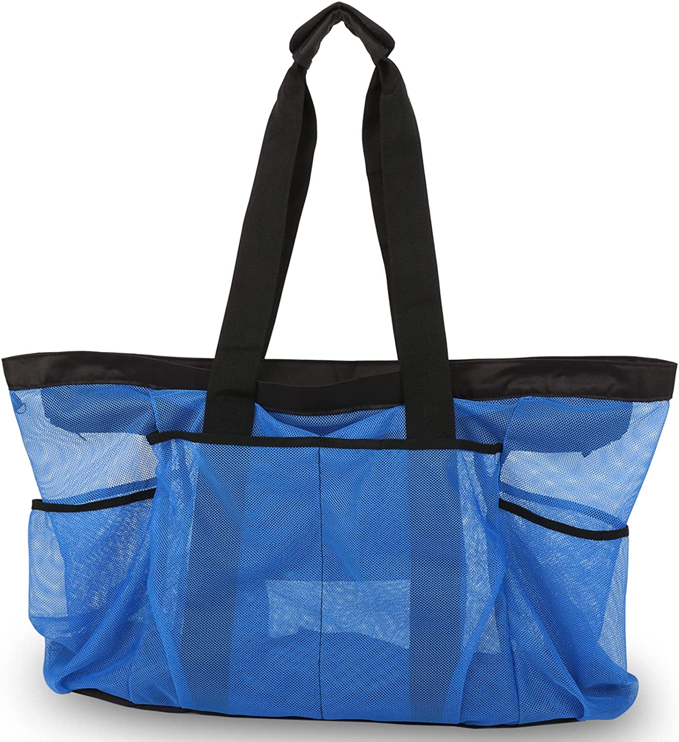 Extra Large Beach Bag， XL Mesh Tote with Zipper and Pockets Ideal for Your Family Beach Trip - Image 3